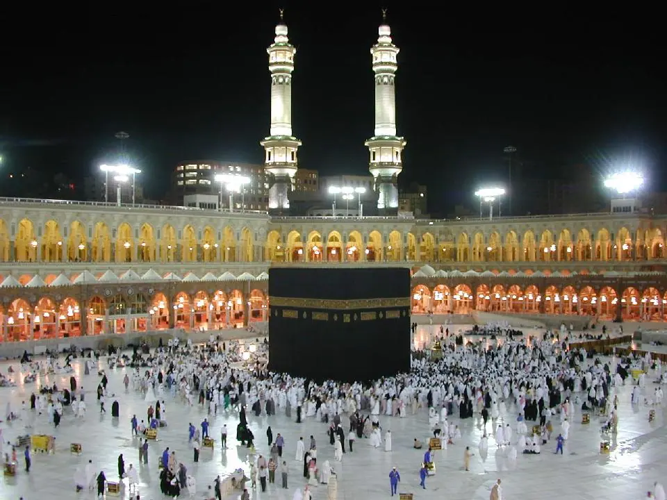 Kaaba at night, Makkah